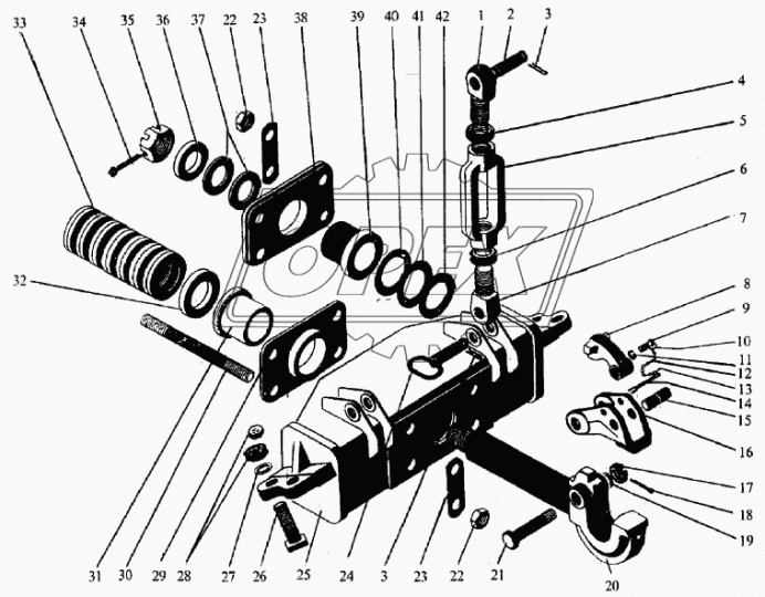 700А.4629011-1 Крюк буксирный L=515 ПТЗ