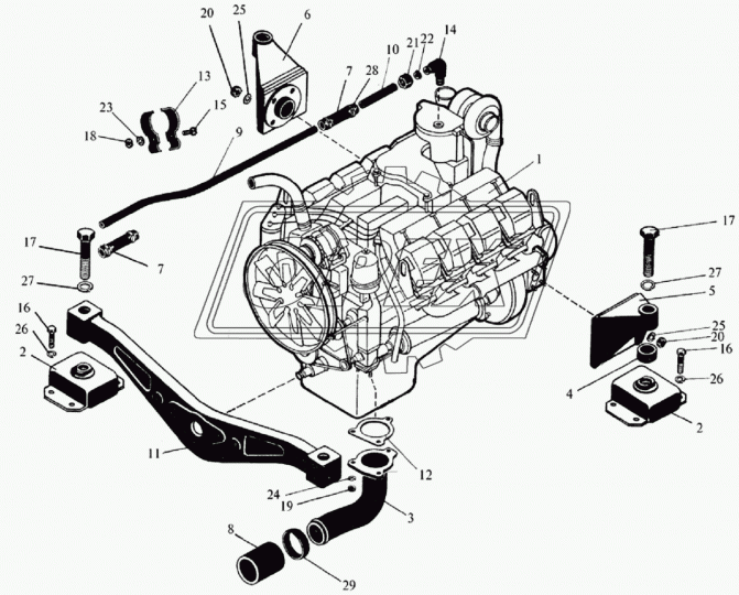 701.1000016-1 Кронштейн левый ПТЗ