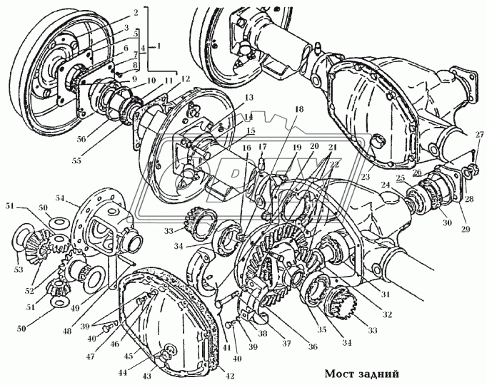 3102-2401005-30 Картер ЗМ с кожухом (чулок) ГАЗ 3102 L=1350 (1347х268х291) ГАЗ