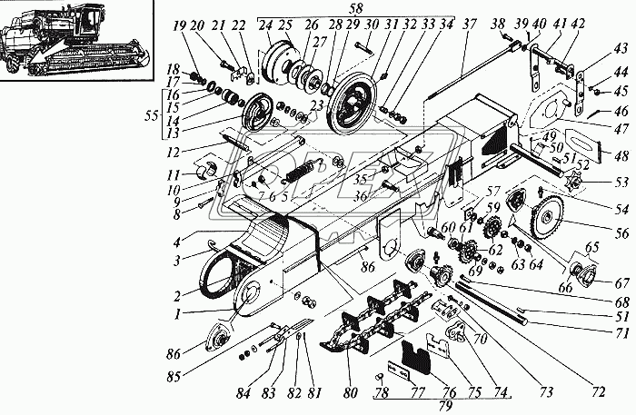 Н.107.004 Скребок комбайна ДОН ТРТИ