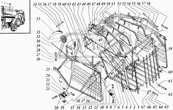 54-9-145 Гидроцилиндр подъема копнителя НИВА Ростсельмаш