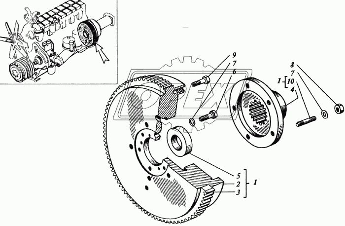 31-0457-2 Втулка шлицевая маховика СМД-31 SWAG