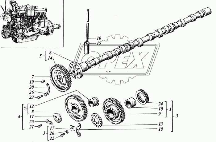 8108 Подшипник 40х60х16 шарик.радиал. 1-ряд.; двигателя МАЗ
