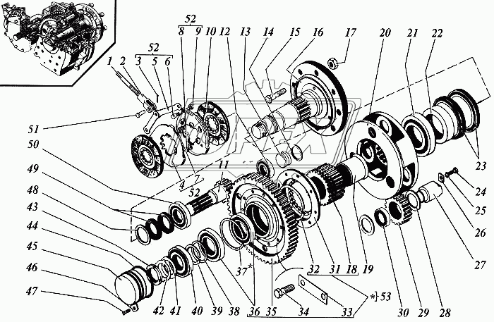 42211КМ Подшипник 55х100х21 ролик.радиал. 1-ряд. (внутрен.обойма подвиж.)