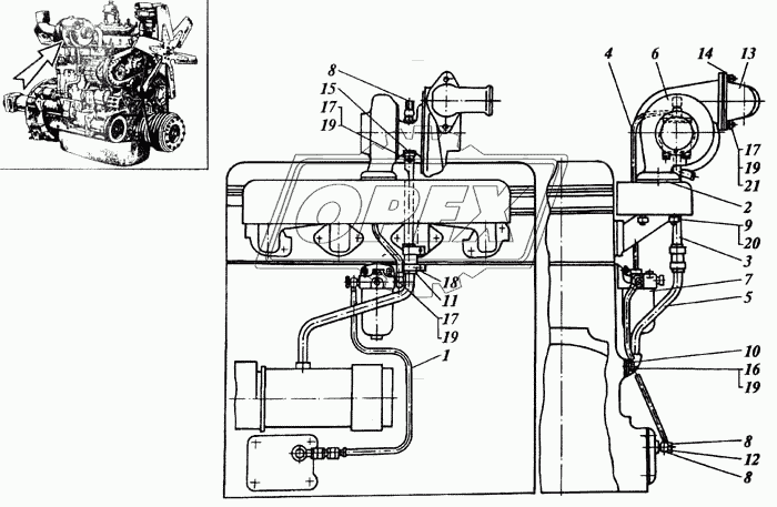19-28С8 Прокладка (м/асбест) ф100х75, 4отв. ф12, под ТКР-8.5Н1 Techno Drive