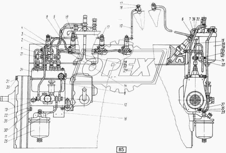 18Н-15С17 Трубка (медь) ф6; L=550; под 2 штуцера ф10 ХТЗ