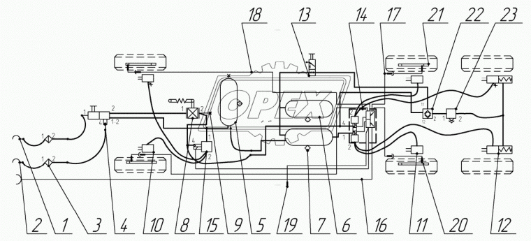 4492251200 Кабель питания прицепа Wabco