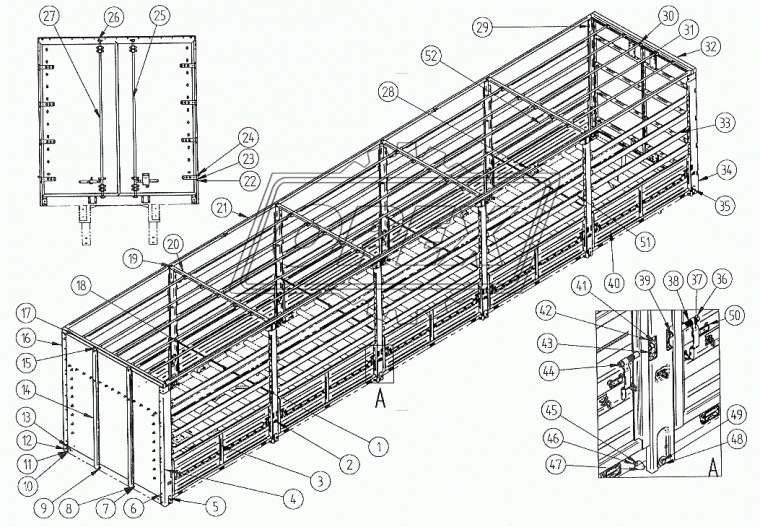 93866-6305060 Стопор кулачка створок двери L=75х60 МАЗ