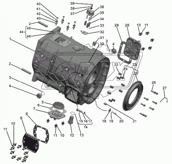 336.1704049 Сетка заборника со стаканом в сборе металл ф80 h=40 ЯМЗ
