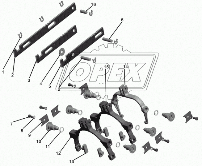 312702-П29 Шайба ШЕЗ-10 С/И (сталь) ф8х13х1 фигурная , рычага корзины сцепления ЯМЗ ЯМЗ