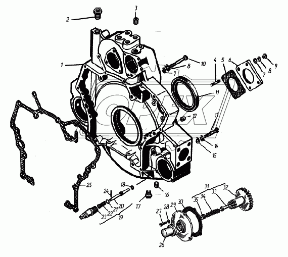 8421.1002310-51 Картер маховика дв.ТМЗ-8421,8423 ТМЗ