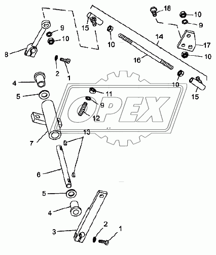 8435.1108045 Вал привода управления регулятором ТМЗ-8421-85227 ТМЗ