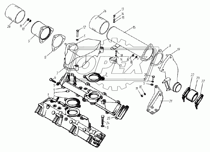 8431.1115256 Проставка дв. ТМЗ-8435.10 ТМЗ