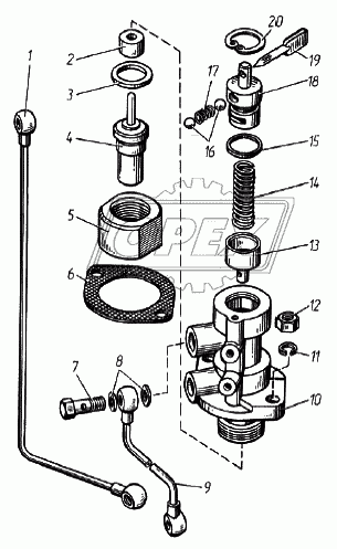 842.1319010 Выключатель гидромуфты (механический) ТМЗ