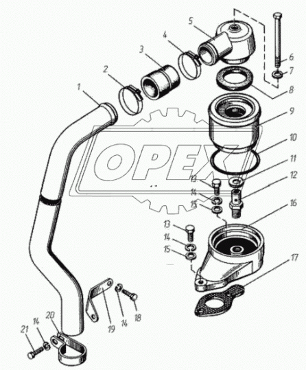840.1014576 Болт С/И М8х107х1,25 Р1=20 , Р2=9 К=14 корпуса насоса ТНВД ЯМЗ-8421 С/И ЯМЗ