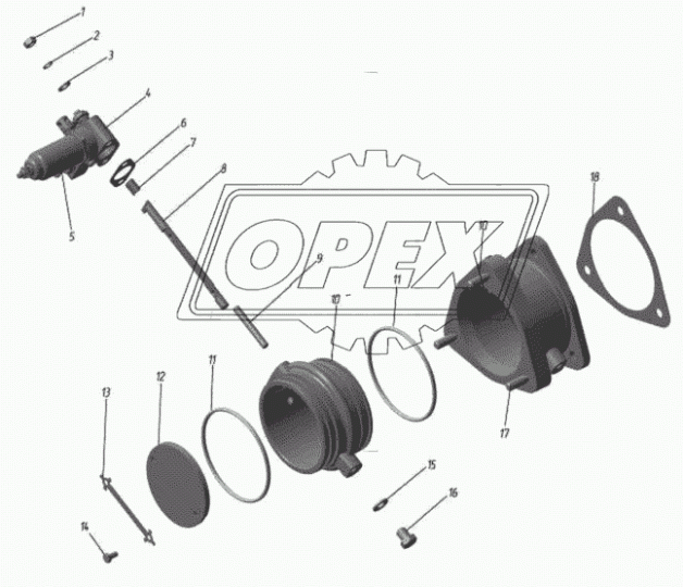 216553-П29 Шпилька М10 L=45 Р1=20х1,25/18х1,5 с ввинчиваемым концом МАЗ
