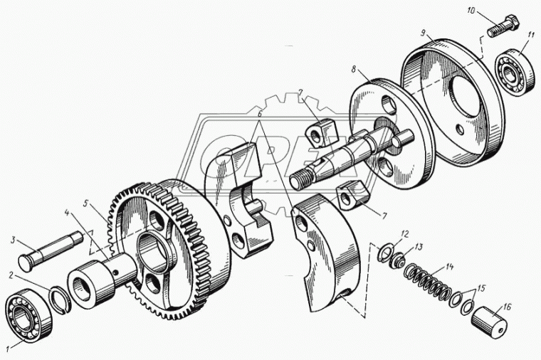 842.1121010-30 Муфта опережения впрыска топлива (ОВТ) ТМЗ-8424,8421,8481,8522 ТНВД 17,171 ЯЗДА