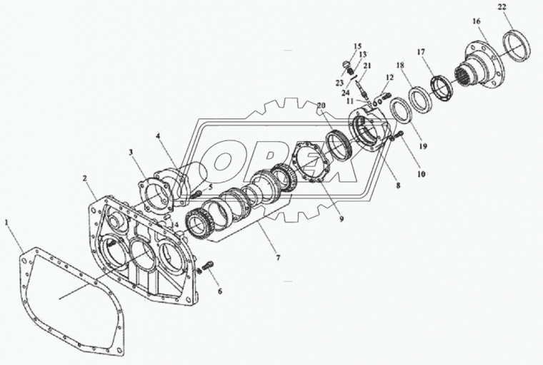 717813 Подшипник 63x110x61 ролик.радиал.упор. 2-ряд. (блок подшипников выходного вала КПП 9JS135A) Shaft-Gear
