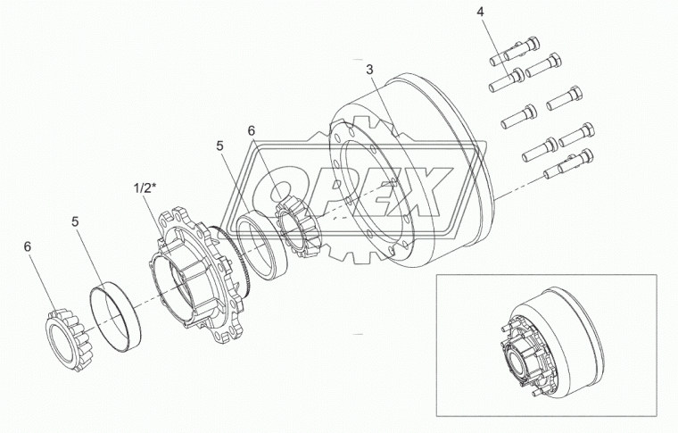 9042-3104015 Ступица ТОНАР с резьбой под колпак с АБС Тонар