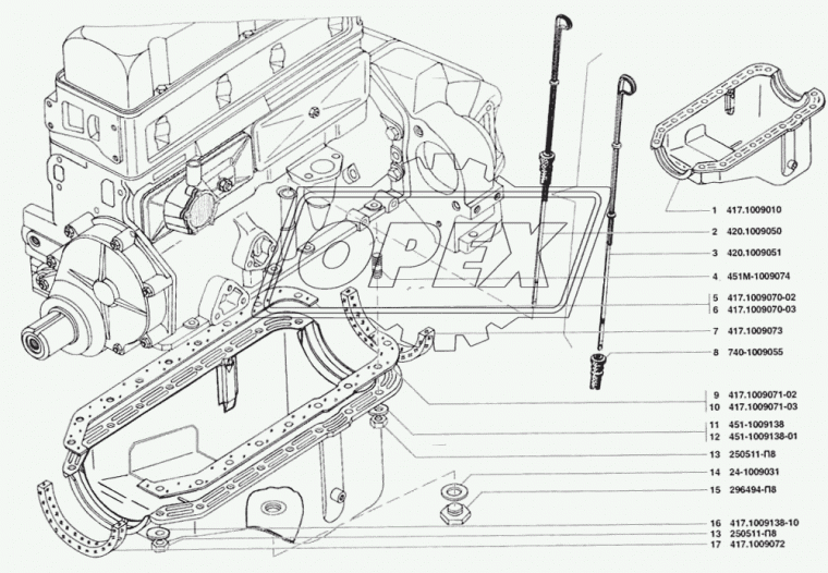 417.1009138-10 Шайба плоская (сталь) ф8х26х2,5 ГОСТ 6958-78 (устанавливается по краям картера) ЭТНА