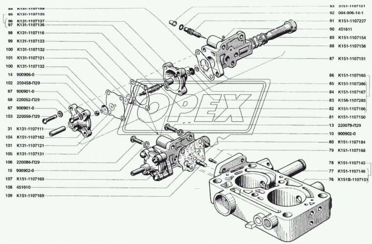 250458-П29 Гайка С/И М3х0,5 h=2,4 К=5,5 регулиров.клапана, регул.напряжения ЭТНА