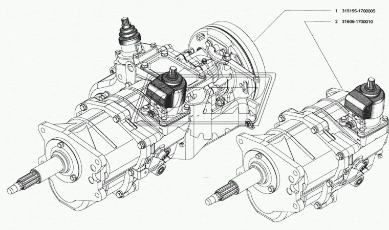 315195-1700005 Агрегат УАЗ (КПП-5ст.DYMOS с раздаточной коробкой) дв.ЗМЗ-409