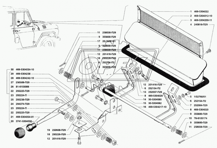 20-3508161 Пружина стяжная L=25 (5вит.) ф13х16 dвит=1,5 разжимного рычага (20х0х0) ЭТНА