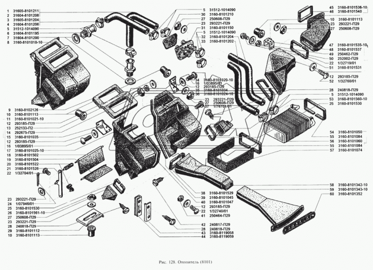 3160-8101060 Радиатор отопителя УАЗ 3160 Патриот ЛРЗ