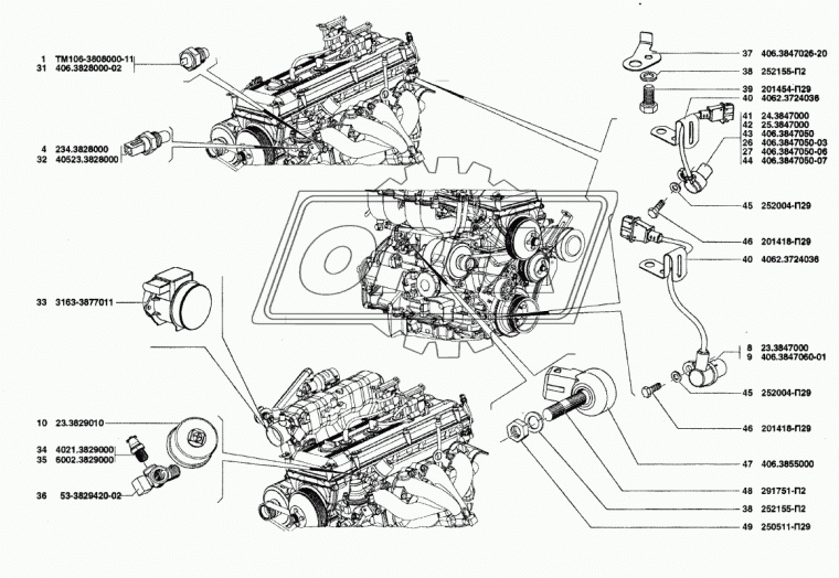 24.3847 Датчик фазы (положения распред. вала) Газель (дв.ЗМЗ-406,405,дв.УМЗ-4216) Lпровод=95 КАП