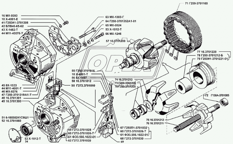 Г259-3701100 Статор в сборе ЗиТ