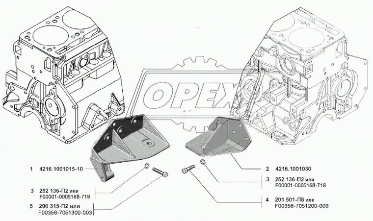 4216.1001030 Кронштейн передней опоры двигателя правый Газель Бизнес (дв.УМЗ-4216,А274) УМЗ