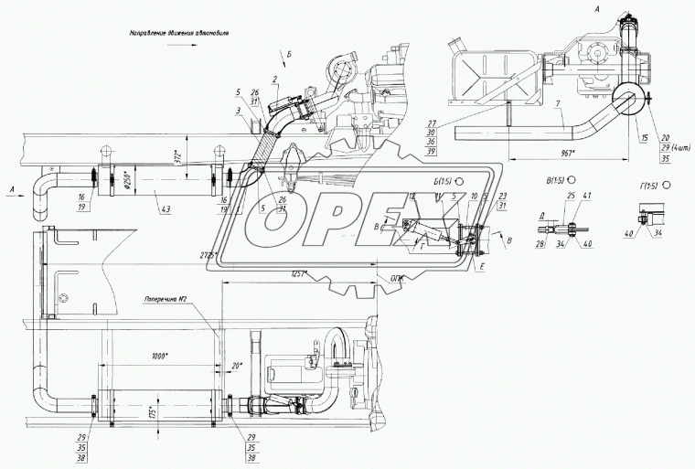 4320Б-1203182 Труба выхлопная глушителя УРАЛ Урал