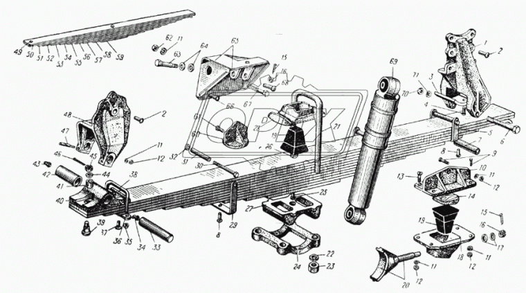 500-2902107 Лист №7 Рессора передняя для МАЗ 500А, 504В, 509 11 листов