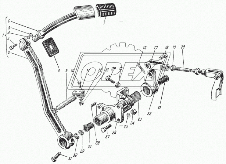 375-3504015 Накладка педали тормоза (рти) L=80 s=110 Урал