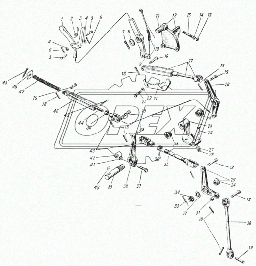 375-3508060-Д Кронштейн рычага с осью в сборе Урал