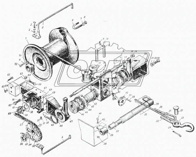 375-4501250 Ролик направляющий в сборе Урал