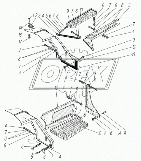 4320-8405010-10 Подножка УРАЛ правая Урал