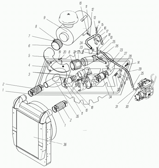 4320Я5-1109110 Труба УРАЛ воздухозаборная Урал