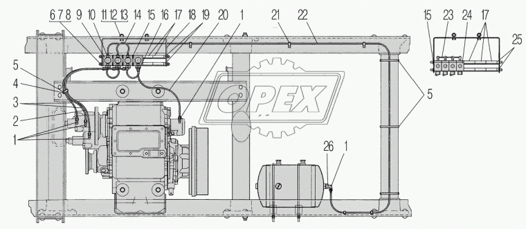 4320П2-1803320 Трубка УРАЛ пневмоуправления КР Урал