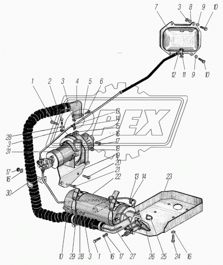 4320Я3-1015632 ПАТРУБОК ГАЗОНАПРАВЛЯЮЩИЙ Урал