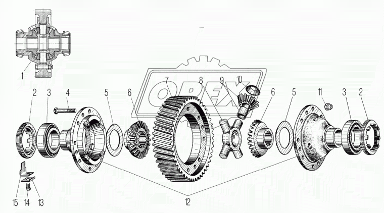 4320БУ-2403022 Чашки дифференциала редуктора Урал 12 отв. без БМКД (к-т 2 шт) Урал