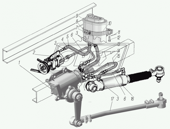 4320П2-3400020 Механизм (поросенок) рулевой (сошка) УРАЛ дв. ЯМЗ (без комплекта установки) URAL 5557-40/ URAL 4320-41 Урал