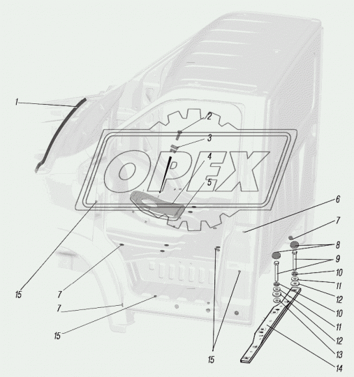 С41R11-8402200 Уплотнитель капота задний ГАЗон Некст УралЭласт