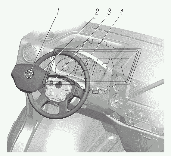 А21R23.3402010-10 Колесо рулевого управления с кнопками Газель Бизнес,Некст,ГАЗон Некст,УРАЛ Некст ГАЗ