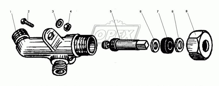 375-4224129-Г Клапан крана колесного в сборе Урал