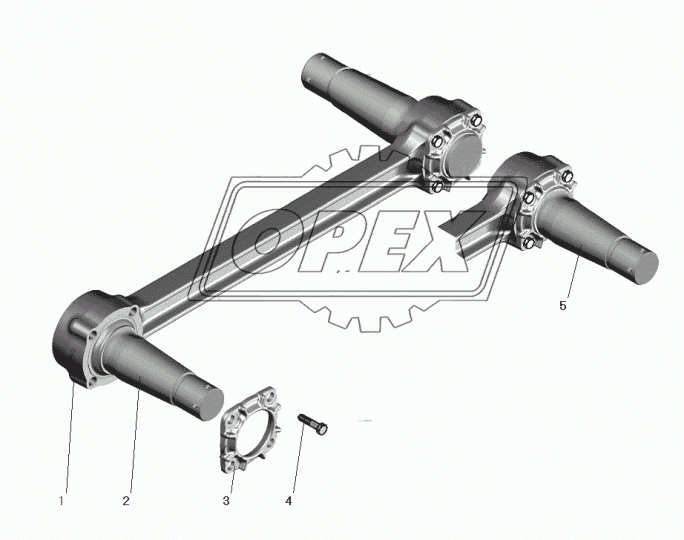 620-2919026 Шарнир L=180 М30х1,5 под шплинт без гайки, реактивной штанги дл.палец, Урал Урал