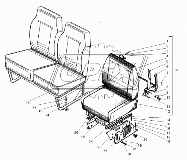 375-6805085 Кронштейн левый Урал