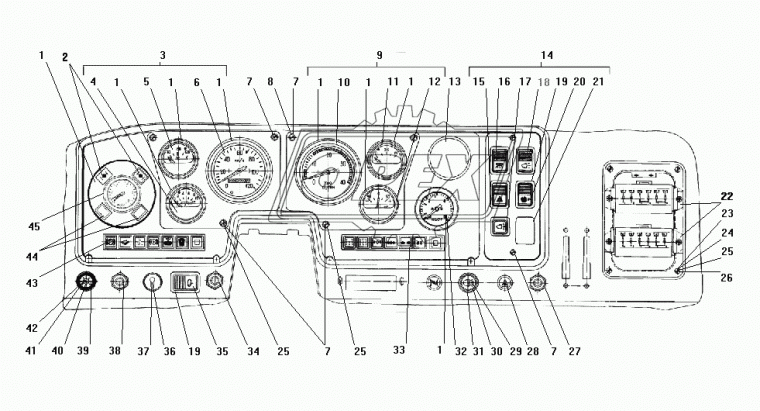 4320-3704024 Облицовка выключателя Урал