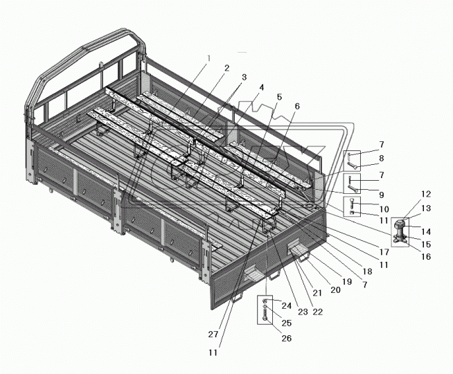 4320Х-8504213-10 Ось УРАЛ подножки Урал