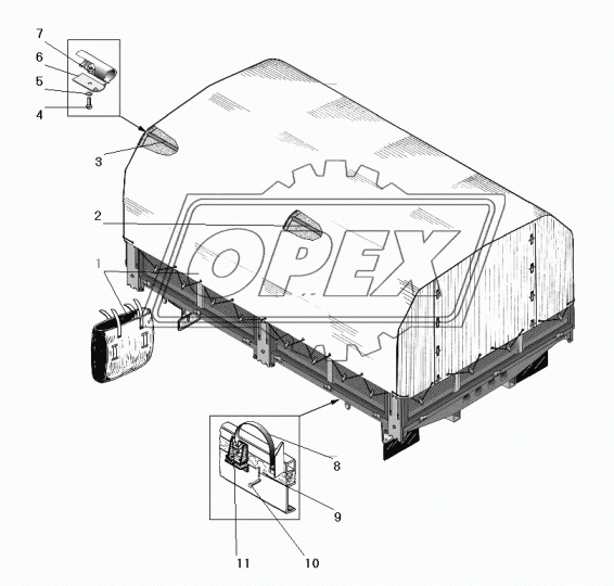 4320Х-8508086-10 Распорка УРАЛ дуг тента Урал